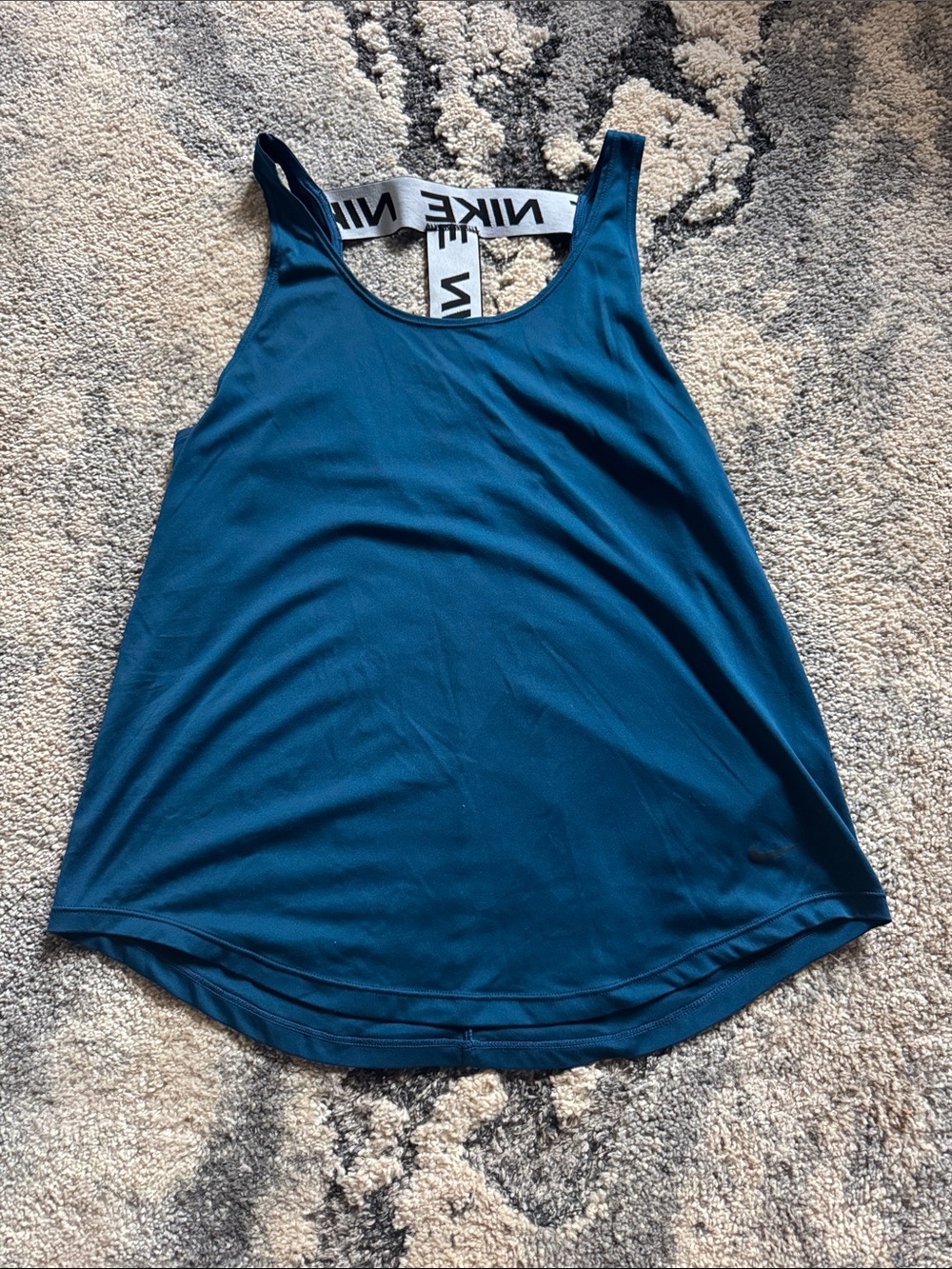 Nike Teal Scoop Neck Athletic Tank with Branded Strap